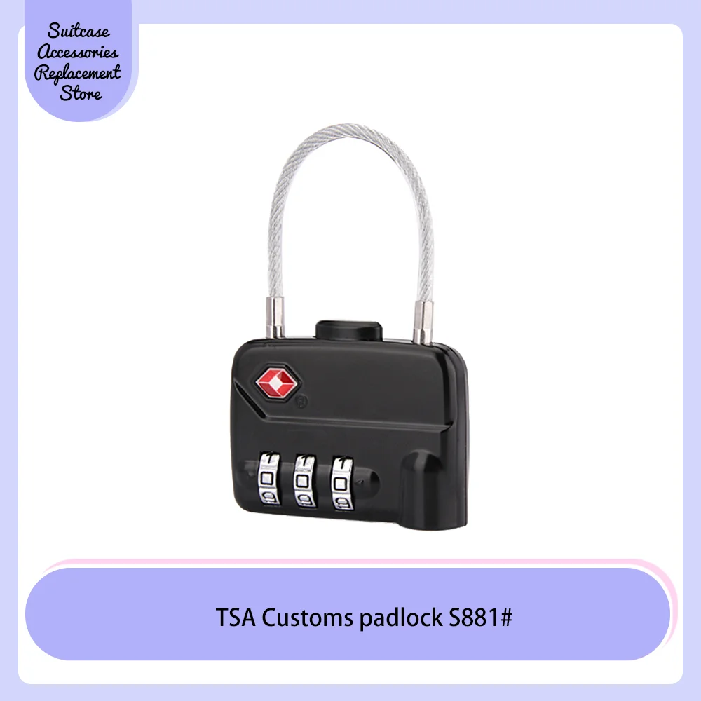 

Manufacturers direct luggage accessories ultra light customs lock bag password lock TSA password padlock Metal material