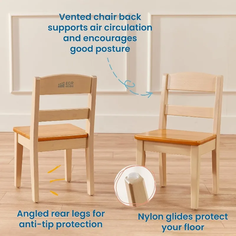 Conjunto de mesa e cadeira Hideaway, móveis infantis, 3 peças