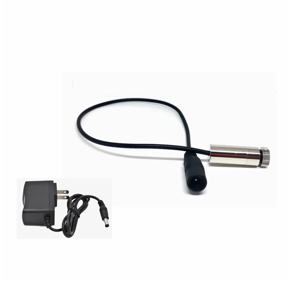 Módulo láser de punto/línea/cruz verde enfocable ajustable 515nm 520nm 10mw-AC + adaptador