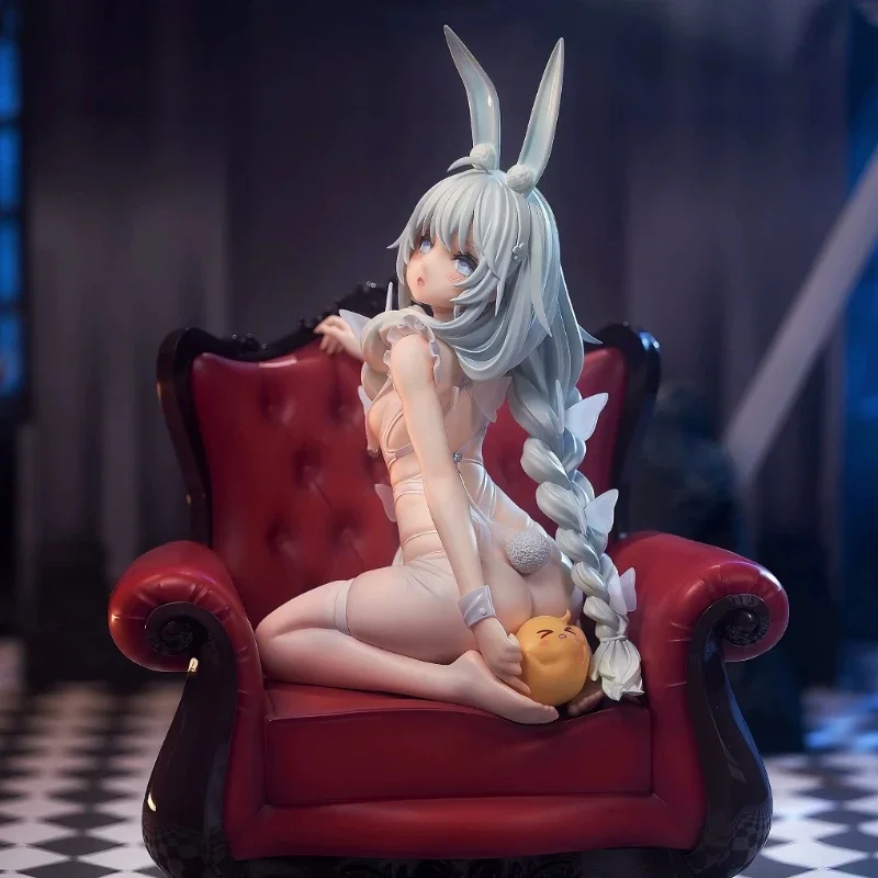 16cm Anime Azur Lane Figure malicious Lazy White Rabbit Figurine PVC Model Car Ornament Cute And Beautiful Girl Birthday Gifts