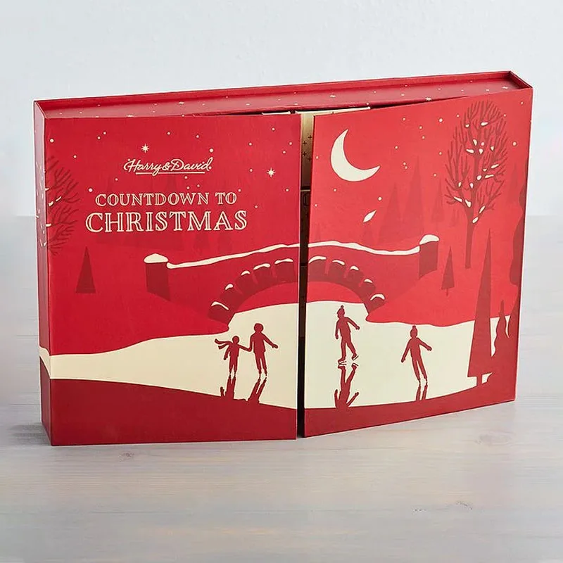Customization.New Design Cardboard Empty Chocolate Tea 24/12 Drawer for Gift Package Small Advent Calendar Box