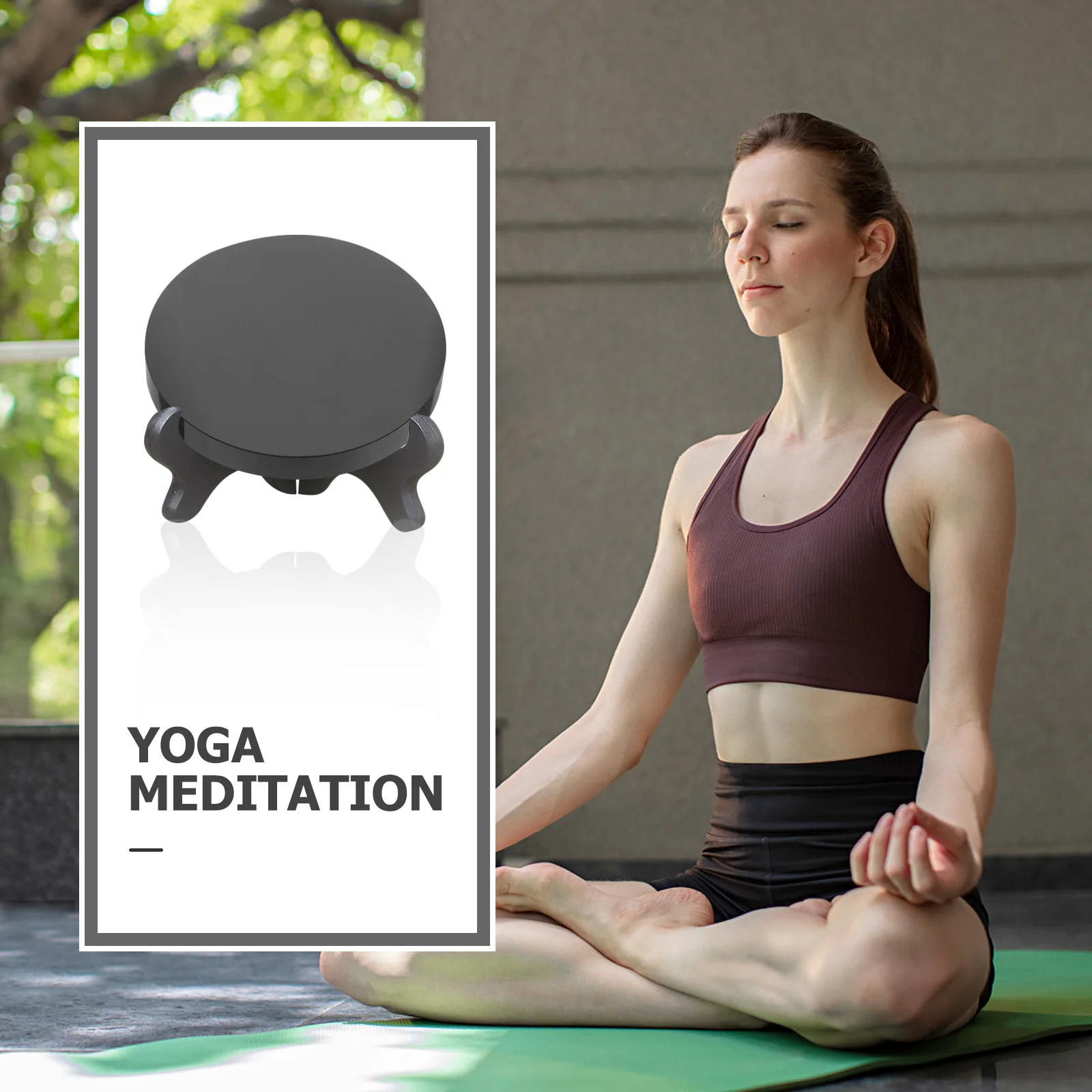 

Obsidian Stone Decorative Mirror Round Black Mirror for Home Office Bar Decor Perfect Gift for Holidays Table Centerpieces