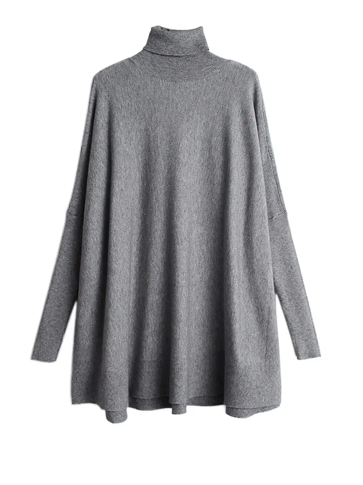 

Big Size Knitting Sweater Loose Fit Turtleneck Long Sleeve Women Pullovers New Fashion Tide Spring Autumn 2022