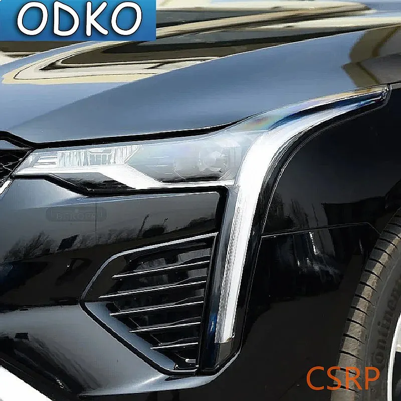Car Headlight Protection Tint Film Smoke Black Transparent TPU Protective Sticker For Cadillac Escalade 2015-2020 Accessories