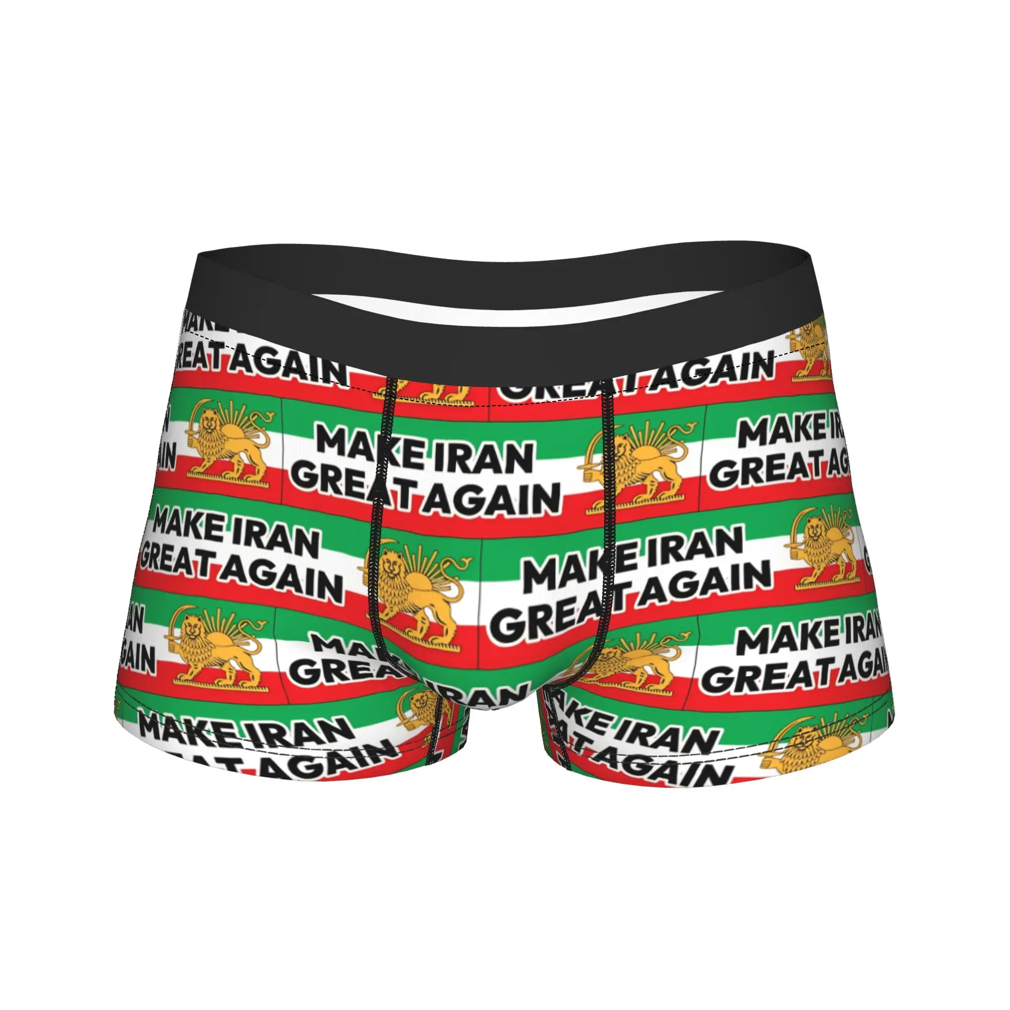 

Трусы-шорты MIGA: сделаем Иран великолепным снова! Горячая распродажа мужских эластичных трусов-боксеров с принтом больших размеров.