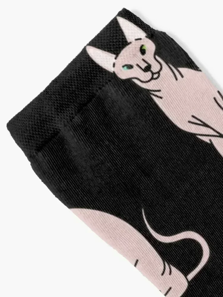 Funny Vintage Sphynx cat Socks New year's christmas stocking cool Woman Socks Men's