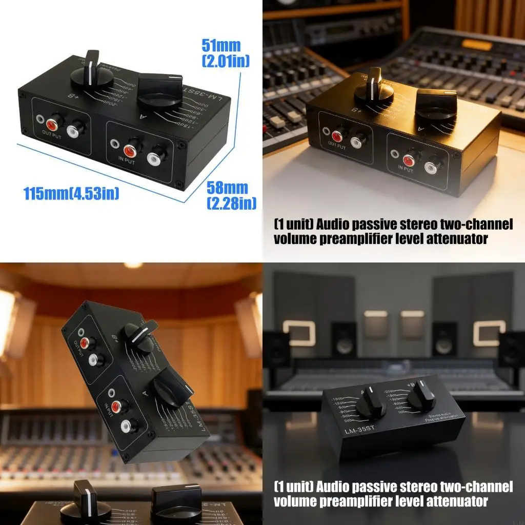 

Professional Passive Stereo Attenuator Volumes Control For Studio Use -35dB Most K1KF