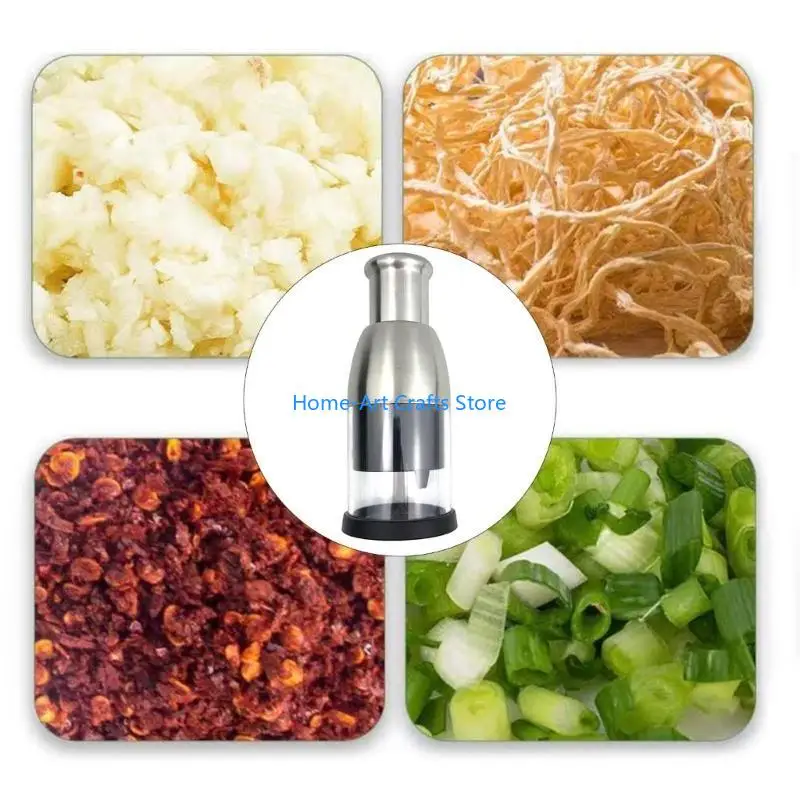 Y3NA Manual Chopper Stainless Steel Handheld Veg Chopper Small Processor