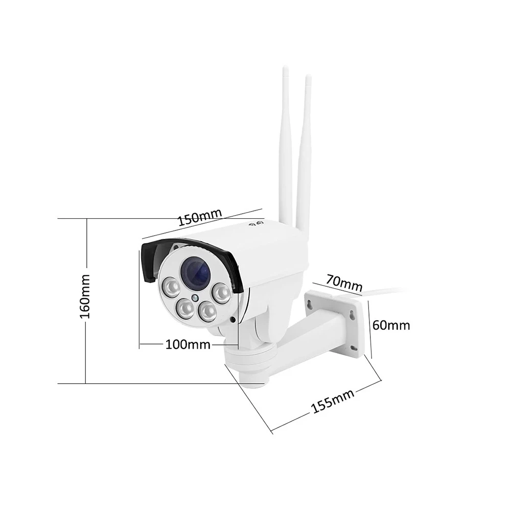 Imagem -06 - Câmera ip de Segurança sem Fio Sonyimx335 Cartão Sim 4g hd 5mp Wifi Áudio Ptz 5x 10x Zoom Automático Slot para Cartão sd Detecção Humana ir 60m