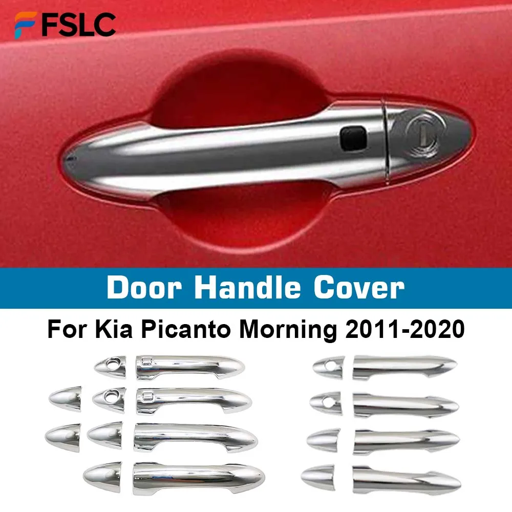 

Door Handle Cover For Kia Picanto Morning 2011 2012 2014 2016 2017 2018 2019 2020 Chrome Car Accessories Plated Trim Paste Style