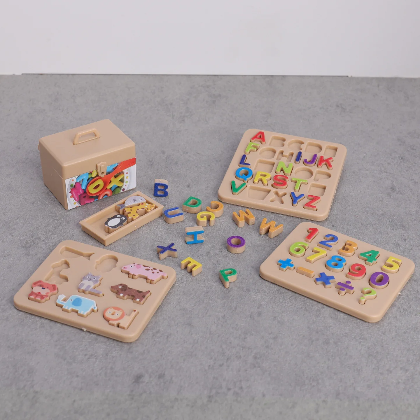 New Mini Mini Early Education 26 English Alphabet Puzzle Storage Box Decoration Doll House Simulation Decoration