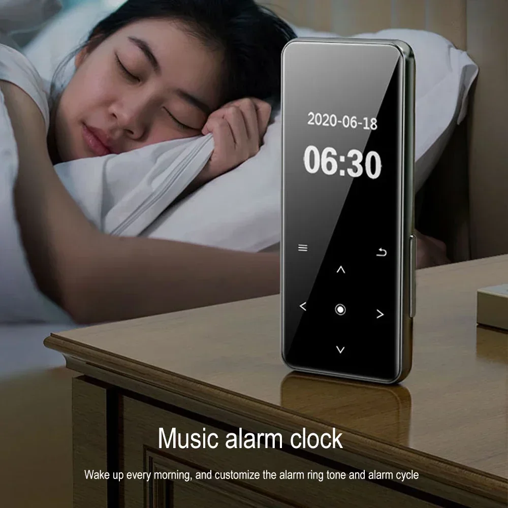 MP3-Player Bluetooth 5.0 MP4-Player HiFi Verlustfreier Musik-Player Tragbarer Audio-Walkman mit FM/E-Book/Recorder/MP3 2024 Neu