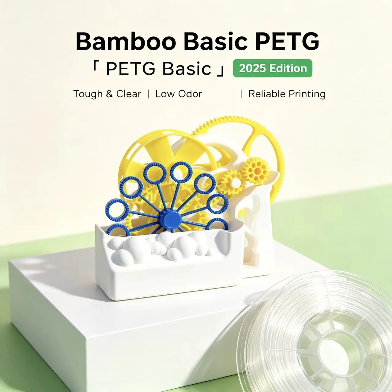 PETG Basic Filament For Bambu Lab 3D Printer Tough Weather‑Resistant RFID Smart Identify Printing Consumables