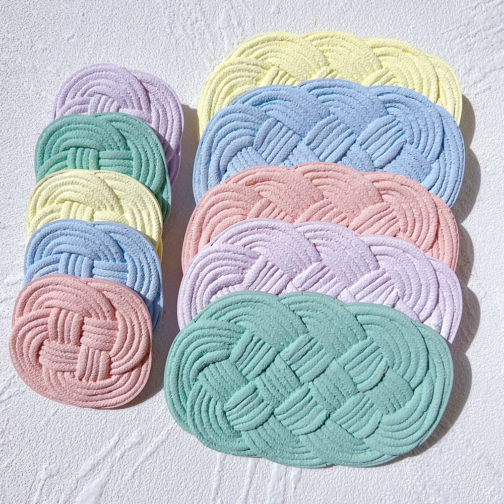 

Woven Rope Coaster Silicone Mold Heat Resistant Oval Round Plaster Concrete Resin Tray Molds Knot Mat Trinket Plate Mould