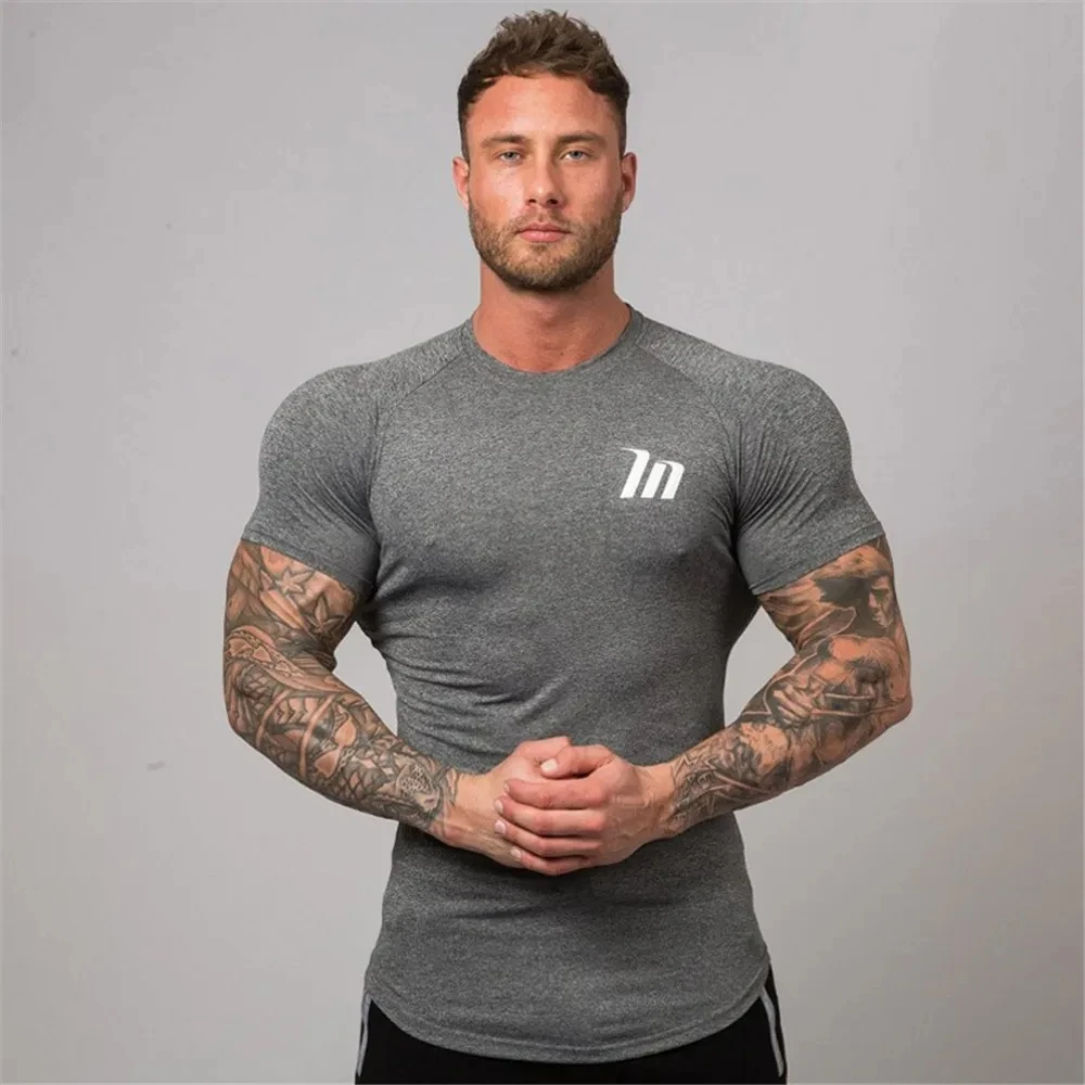 Compression Super Elastic Tight T-shirt Men\'s Gym Fitness Quick Drying Shirt Men\'s Summer T-shirt Running Training Clothes