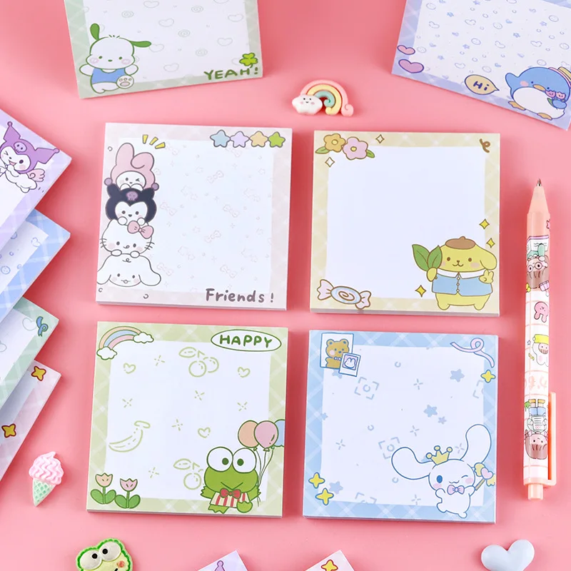 24pcs/lot Sanrio Melody Pochacco Kuromi Memo Pad Sticky Notes Stationery Label Notepad Planner Sticker Post School Supplies