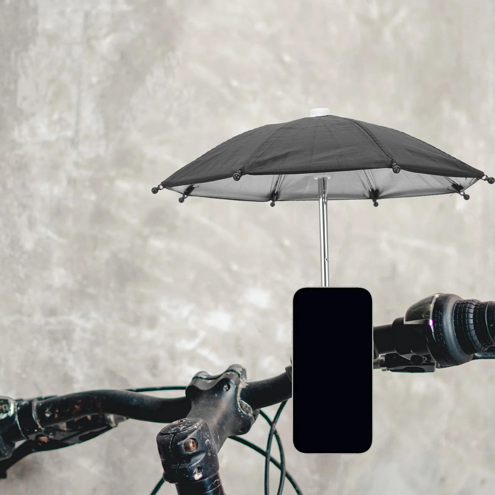 

1Set Bicycle Phone Umbrella for Sun Waterproof Mini Umbrella for Outdoor Riding Cell Phone Sun Shade Cover Small Umbrellas