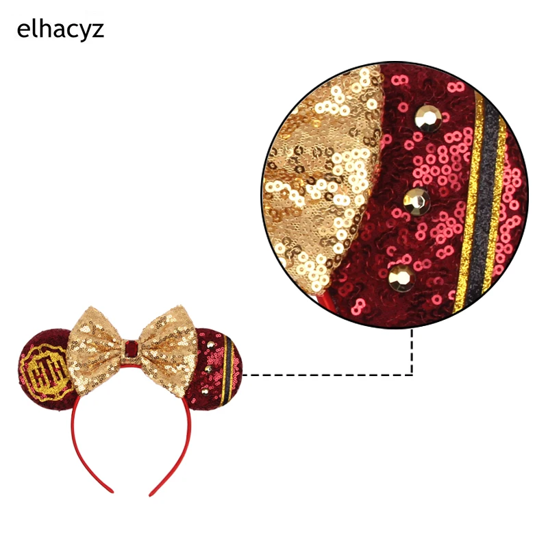 The Lion King Mickey Mouse Ears Headbands For Kids Mufasa Simba Hairbands Girl Pumbaa HAKUNA MATATA Sequins Bow Hair Accessories view 3