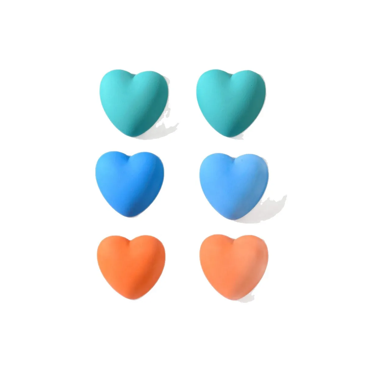 3PC Three-dimensional love earrings, elegant, romantic and high-end, a gift for your girlfriend on Chinese Valentine's Day
