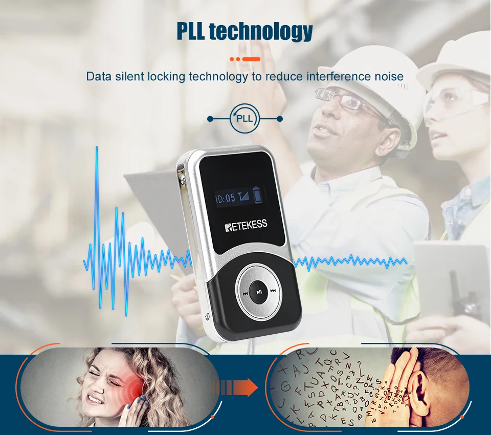 Retekess T130S Tour Guide System Audio Guide, 2. Generation T130 Mic Long Standby Transmitter Empfänger Radio Guide für Tourentraining – Detail 7
