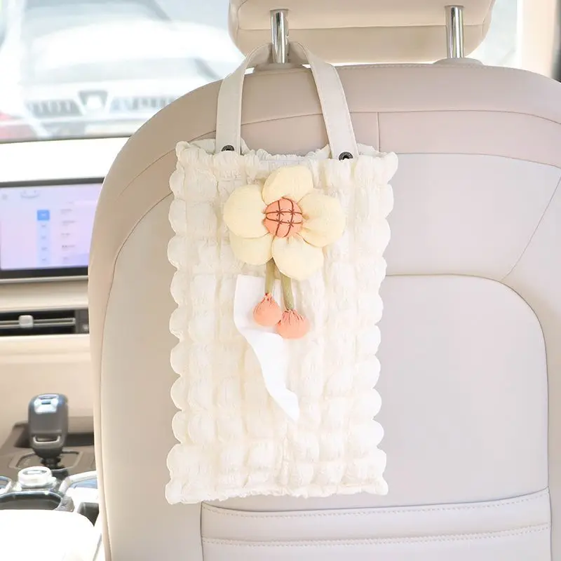 1 car paper box, seat back hanging, creative tissue box, multi-functional puff paper bag, suitable for the car, family hanging p