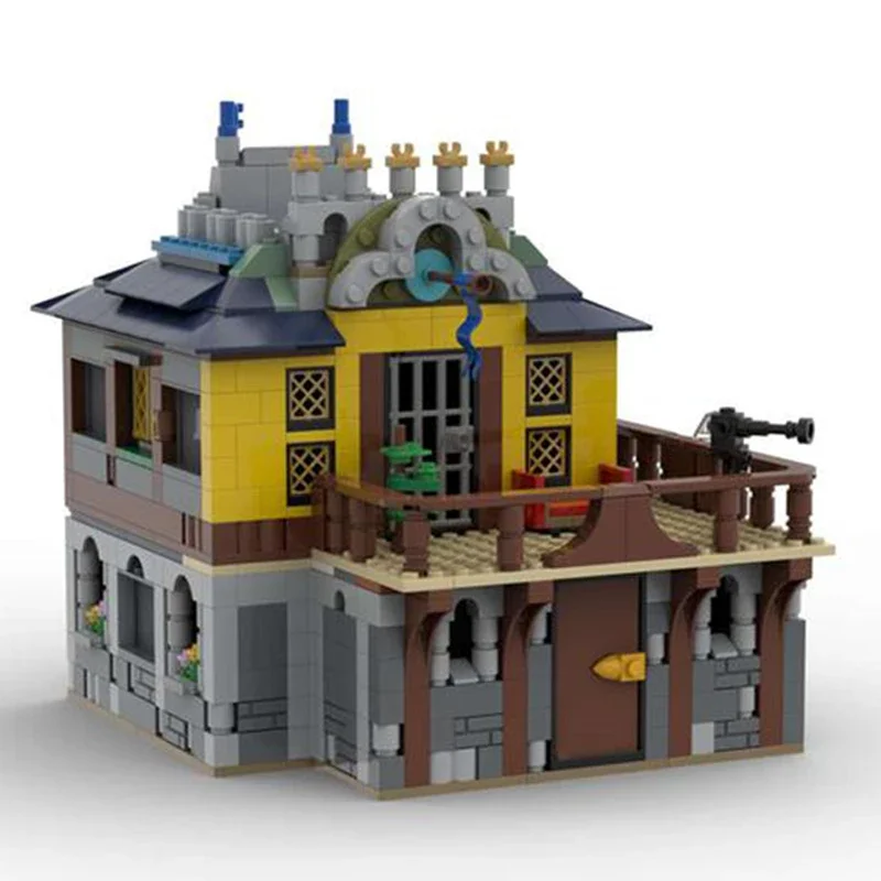 Moc Gebäude Ziegel Mittelalterliche Burg Modell Medieval Inn Technologie Modulare Blöcke Geschenke Spielzeug Für Kinder DIY Sets Montage