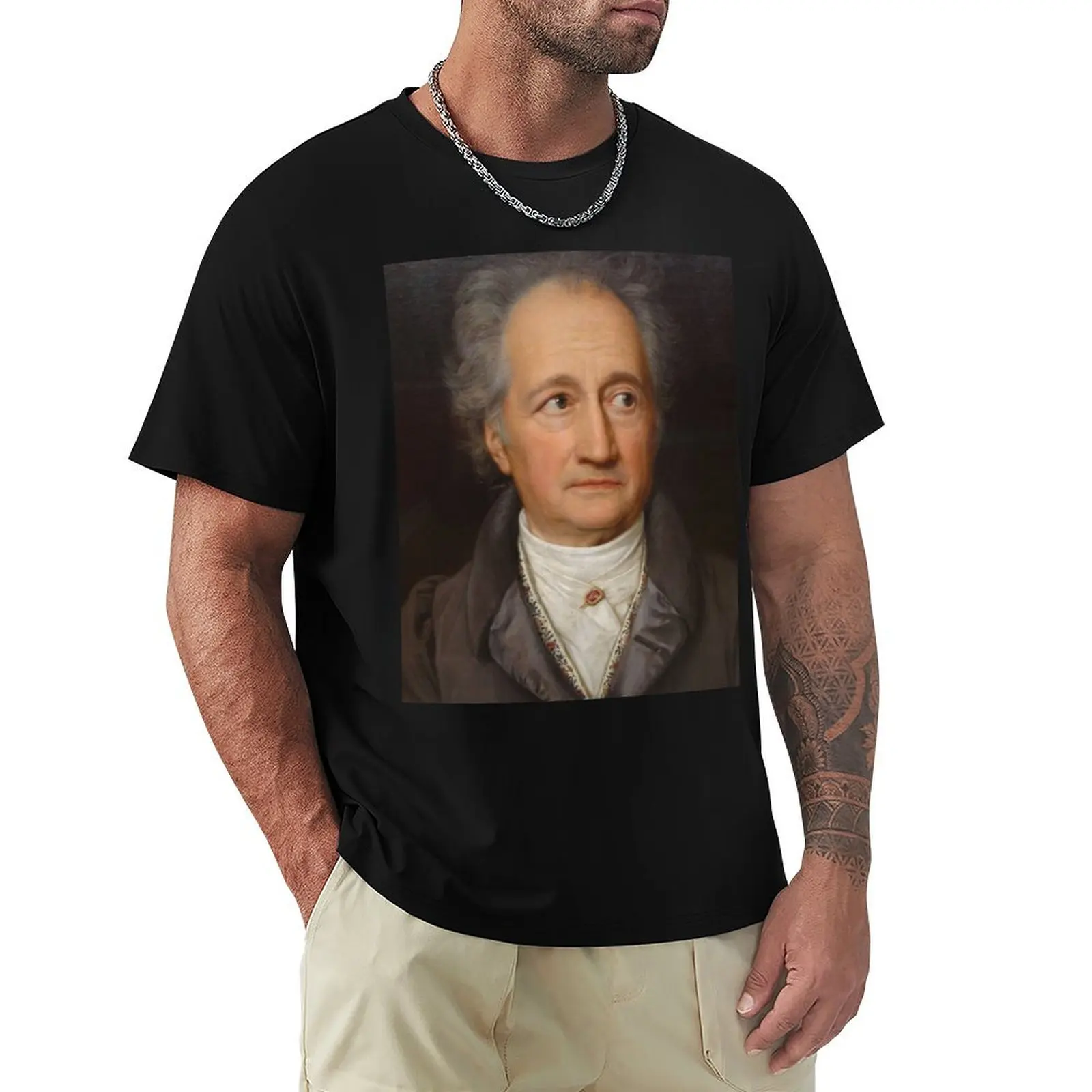 Johann Wolfgang von Goethe T-Shirt men t shirt cotton 100% T-Shirt