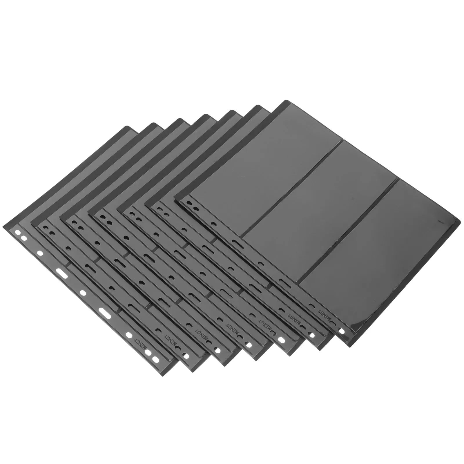 

10 Sheets Black PVC Loose leaf Storage Pocket Postcard Collectors able Durability Practicality Lightweight