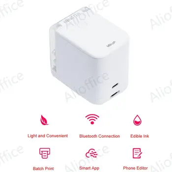 Přenosná ruční inkoustová tiskárna Kongten Mbrush pro potraviny, mini jedlá barevná inkoustová tiskárna čárových kódů, dortů a makaronů, kávových produktů 8 nejlepší prodej tiskárny na dorty - №6