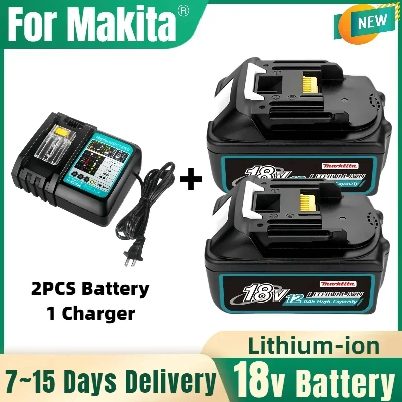 100% Original For Makita 18V Rechargeable Battery DDF487 DTD173 DTW700 DGA404 DGA404 Replaceable LED Lithium-ion 6.0/8.0/12.0Ah