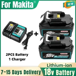 100% Original For Makita 18V Rechargeable Battery DDF487 DTD173 DTW700 DGA404 DGA404 Replaceable LED Lithium-ion 6.0/8.0/12.0Ah