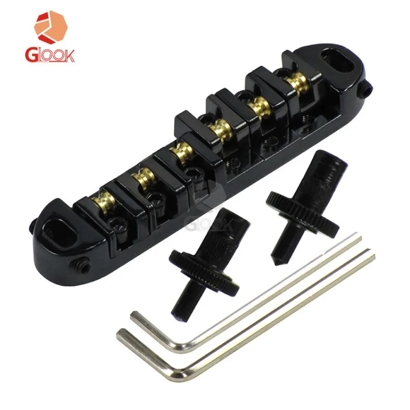 Electric Guitar Ball Bridge, Small Column Roller, Pullback Plate with Wrench Musical Instrument Accessories
