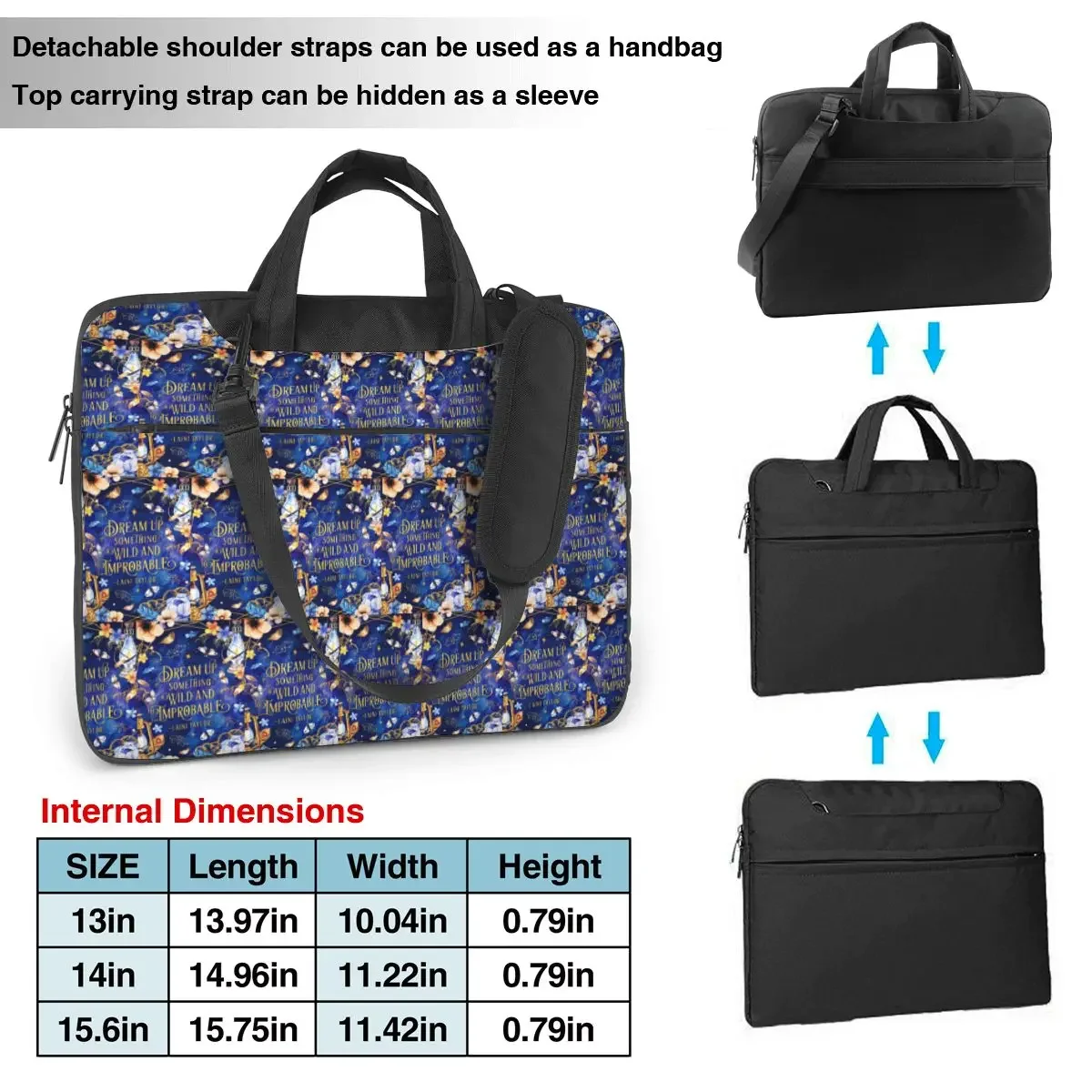 Dream Up Crossbody Laptop Bag Case Computer Bag 13 14 15.6 Inch Notebook Pouch for Macbook Pro 4