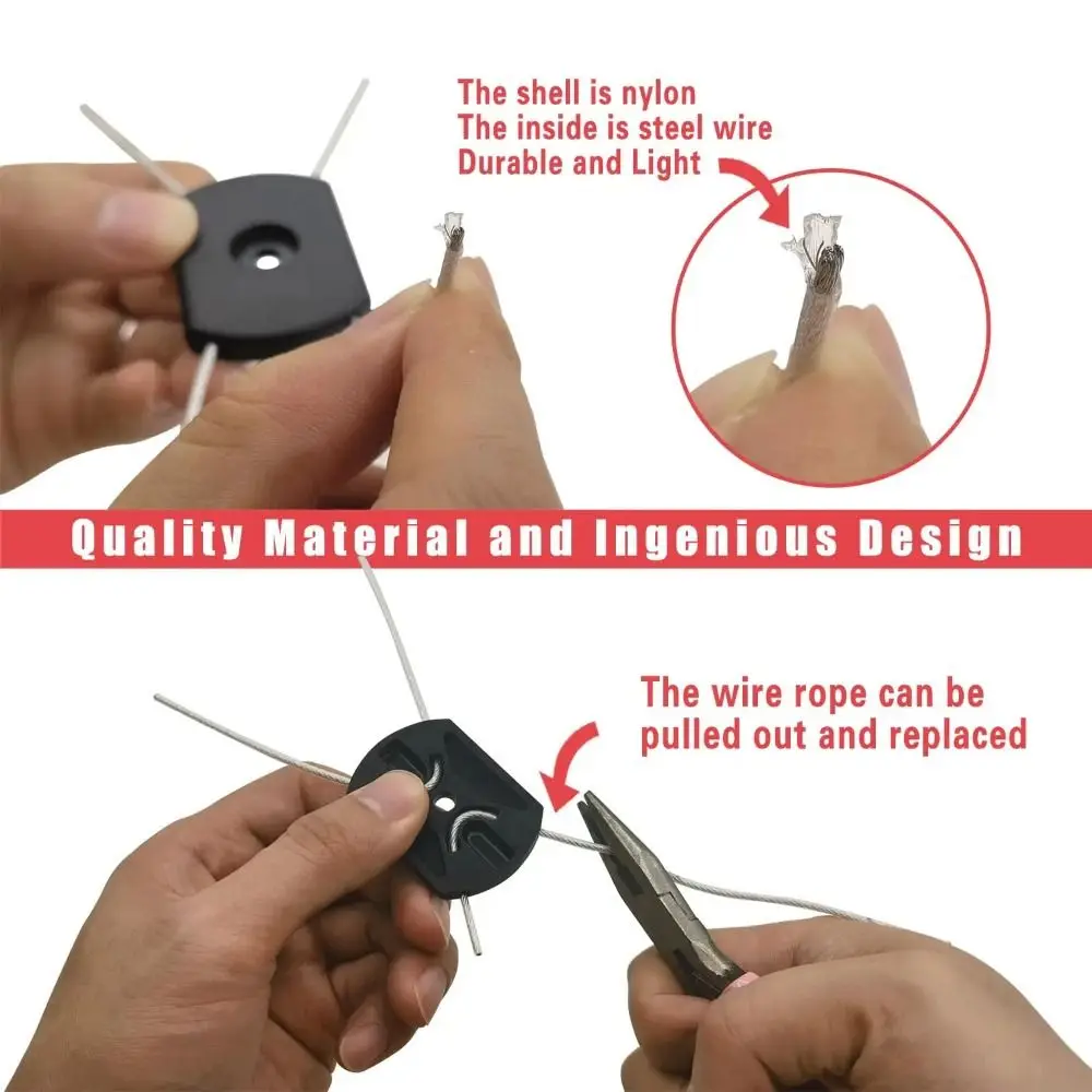 1Pcs Steel Wire Line String Trimmer Head Electric Weed Eater Easy to Install Head Replacement Garden Accessory