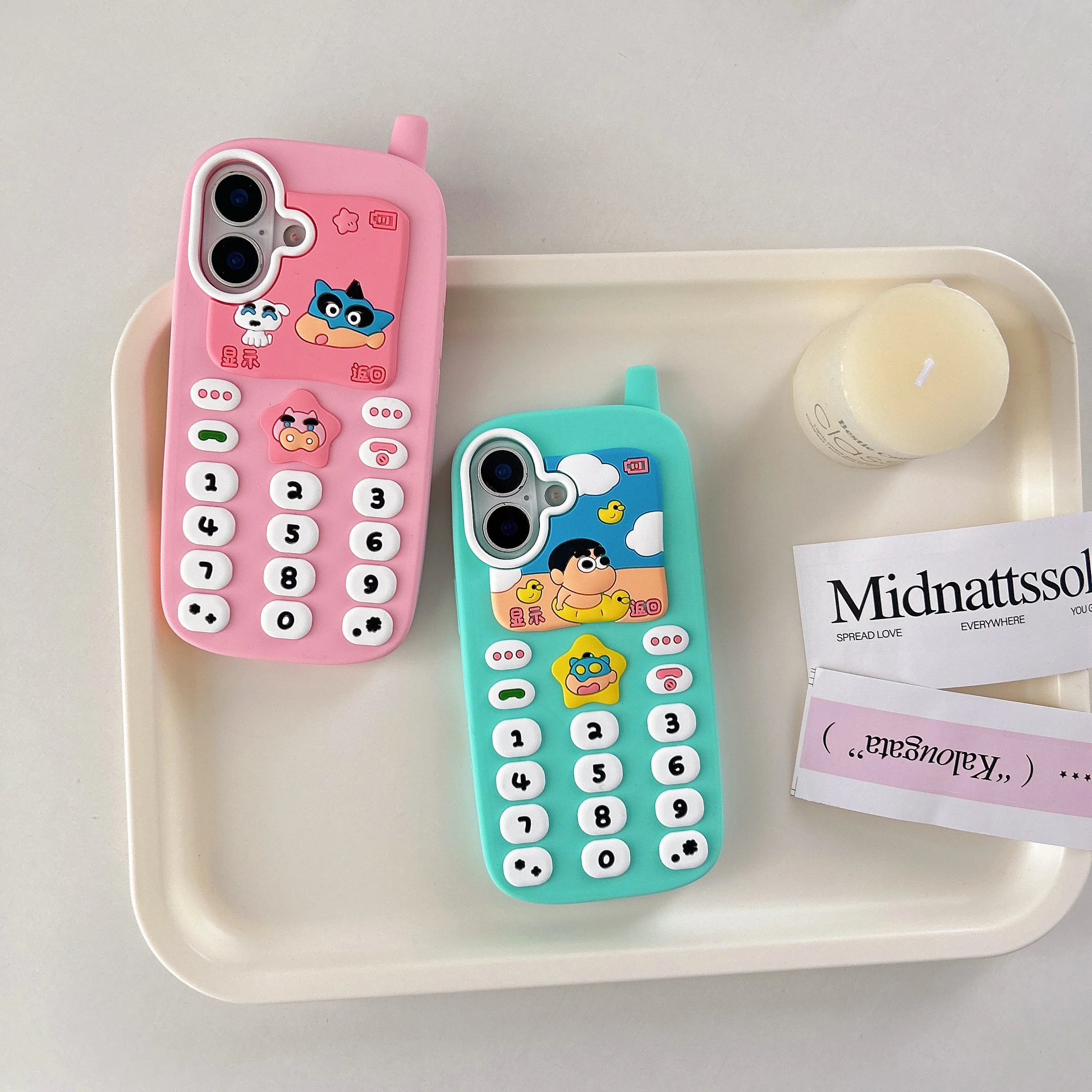 

Japan 3D Cute Cartoon Mobile Shape Soft Silicone Case for iPhone 12 13 14 15 15Promax,16 16 Pro Max Protective Phone Back Cover