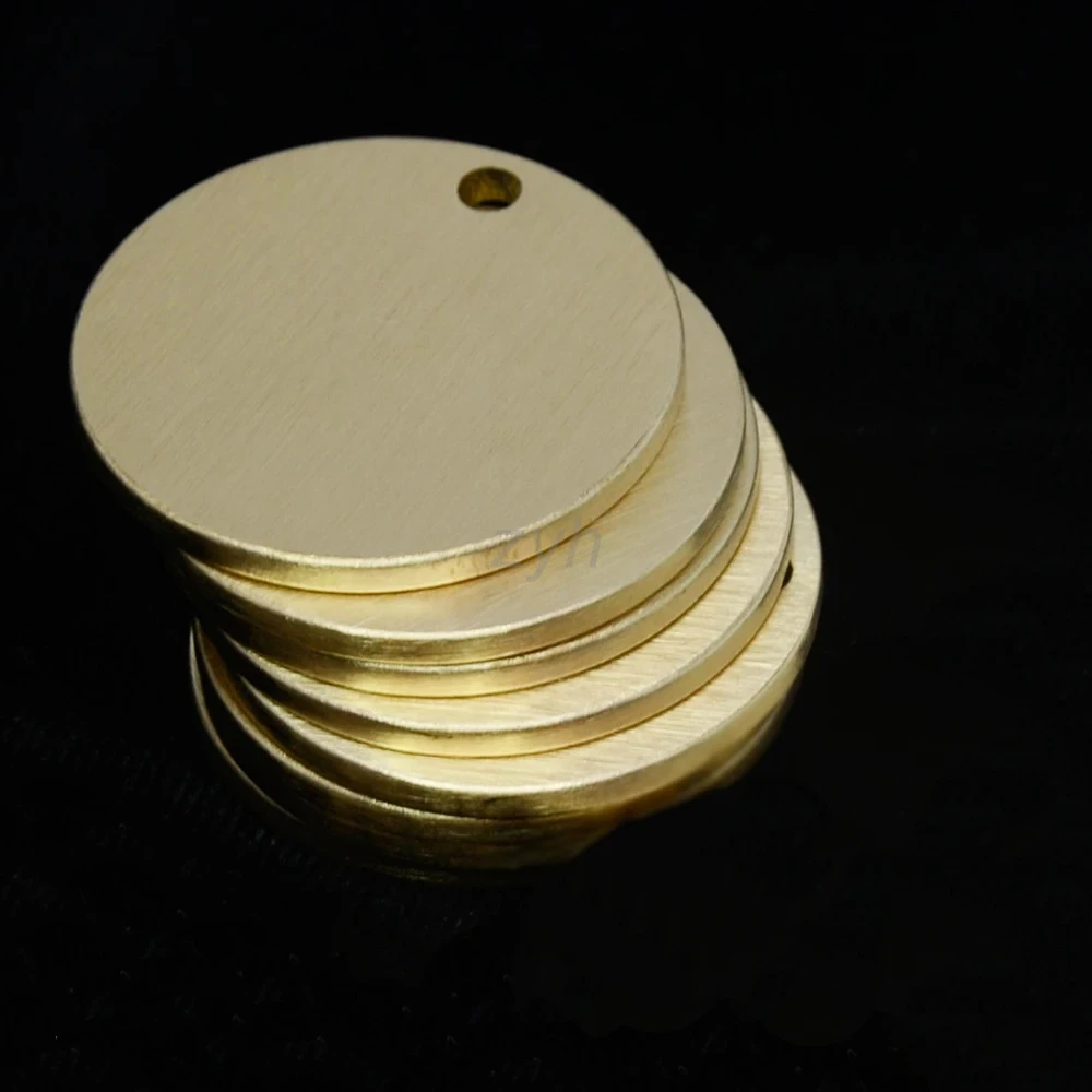 

10pcs 12Ga. Pure Brass Discs Stamping Blanks Engraving Metal Tags blank disc OD 20mm 25mm 30mm 35mm