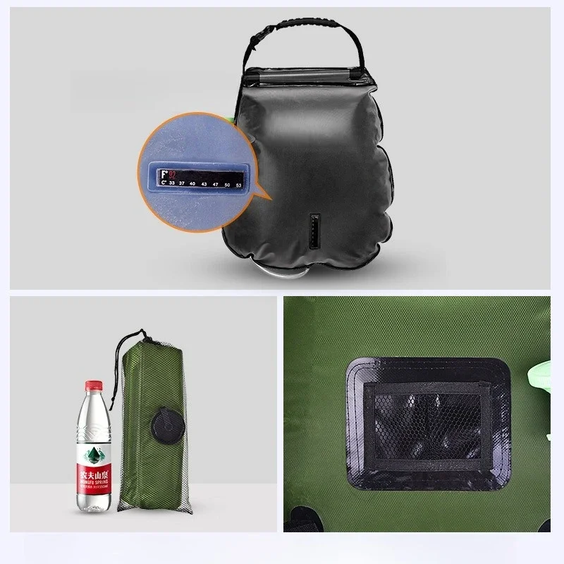 20L Outdoor Camping Shower Pouch Easy To Store Portable Water Storage Pocket Thick and Wear-resistant Foldable Sunbathing Bags