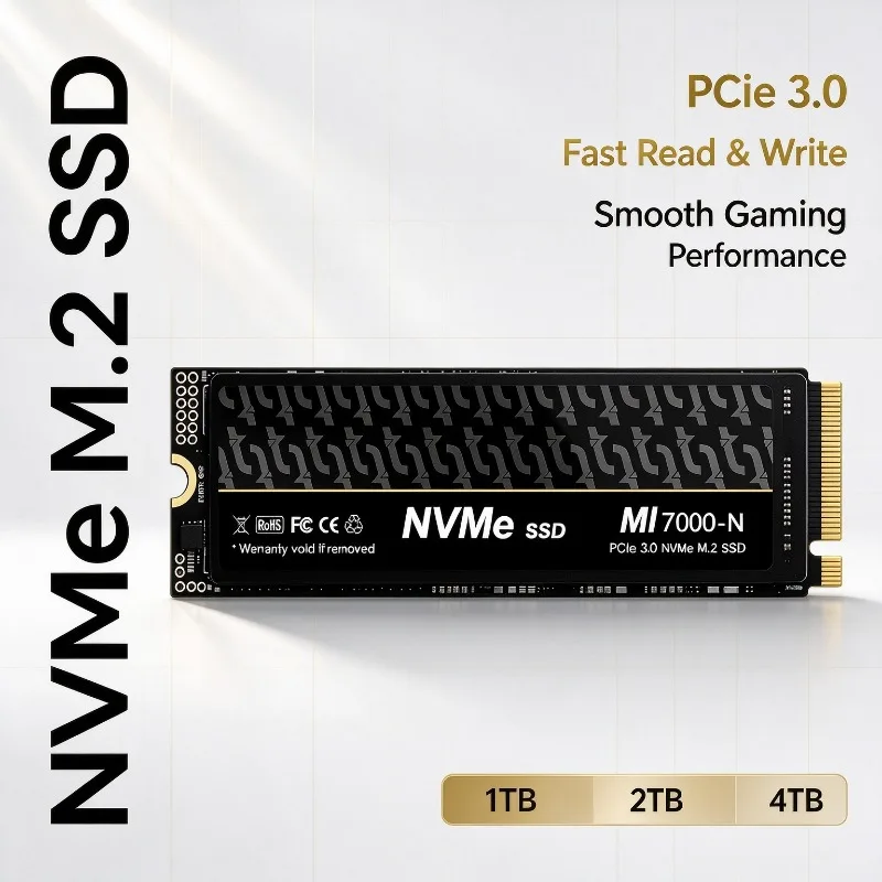 MI7000-N M.2 2280 NVMe PCIe 3.0x4 SSD TLC 3D Internal Solid State Drive 500GB‑4TB For Gaming Desktop Laptop PC Storage