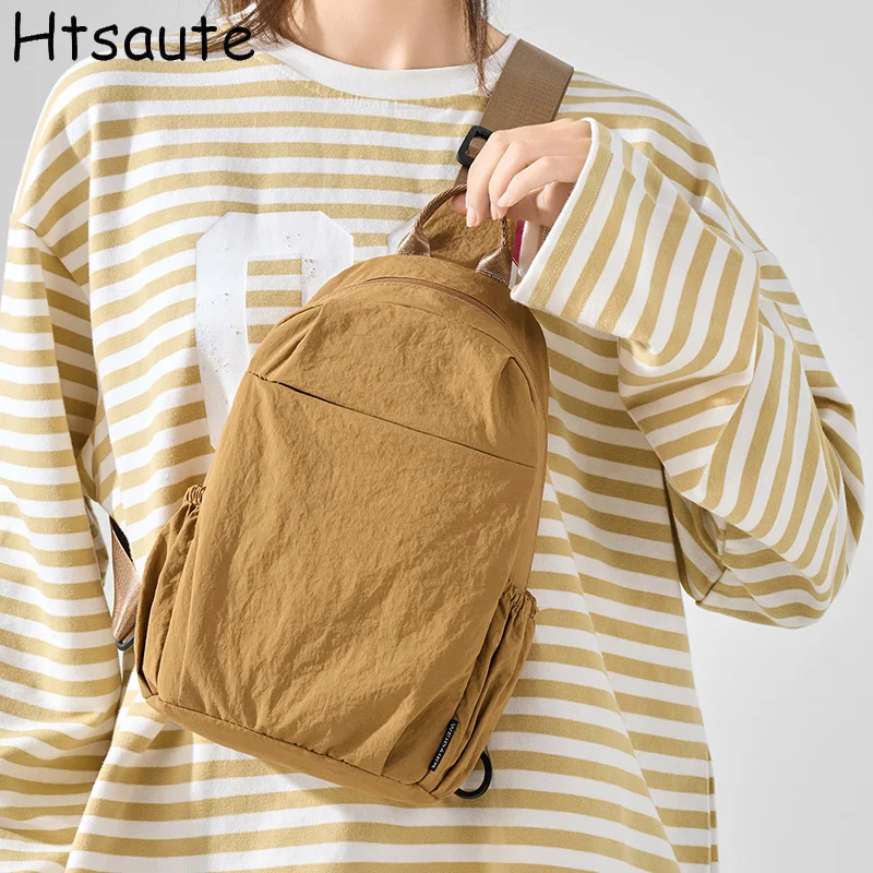 

Casual Women's Chest Bag Multifunctional Cloth Lightweight Backpack for Women Fashion Shoulder Bag Large Capacity Crossbody Bags