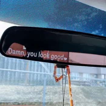 文字汽車貼紙 Dann 你看起來很棒 內裝裝飾 後視鏡時尚貼紙 創意運動 PVC 乙烯基貼花 10 最佳銷售 汽車貼紙 - №2