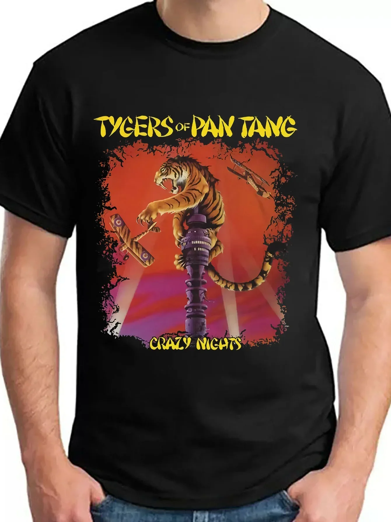 Tygers Of Pan Tang Crazy Nights 1981 regalos hombres camiseta niña ropa niña ropa Tops para niñas Anime hombres impreso