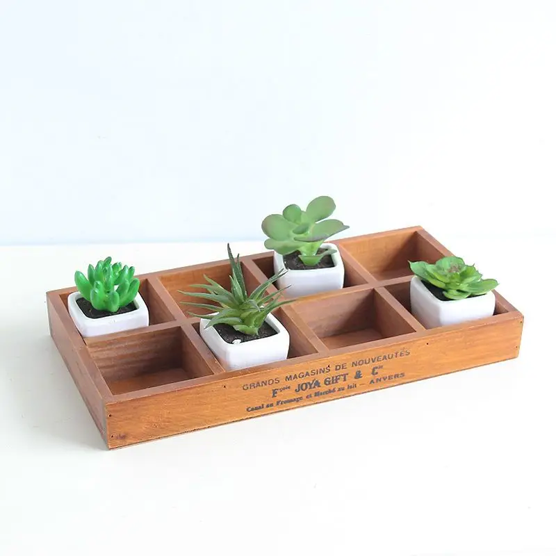 Wooden garden vanilla seeder window box trough succulent wooden potted flower bed exquisite flower pot