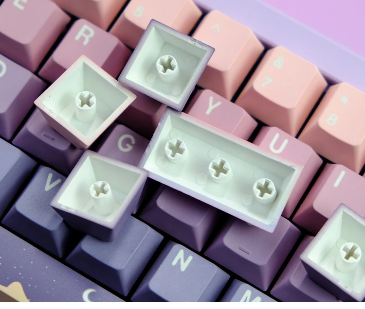 Imagem -05 - Tale de Fadas Star Moon Keycaps Perfil Inglês Cereja Teclado Mecânico Sublimação Corante Lados Pbt para Interruptor mx 136 Teclas