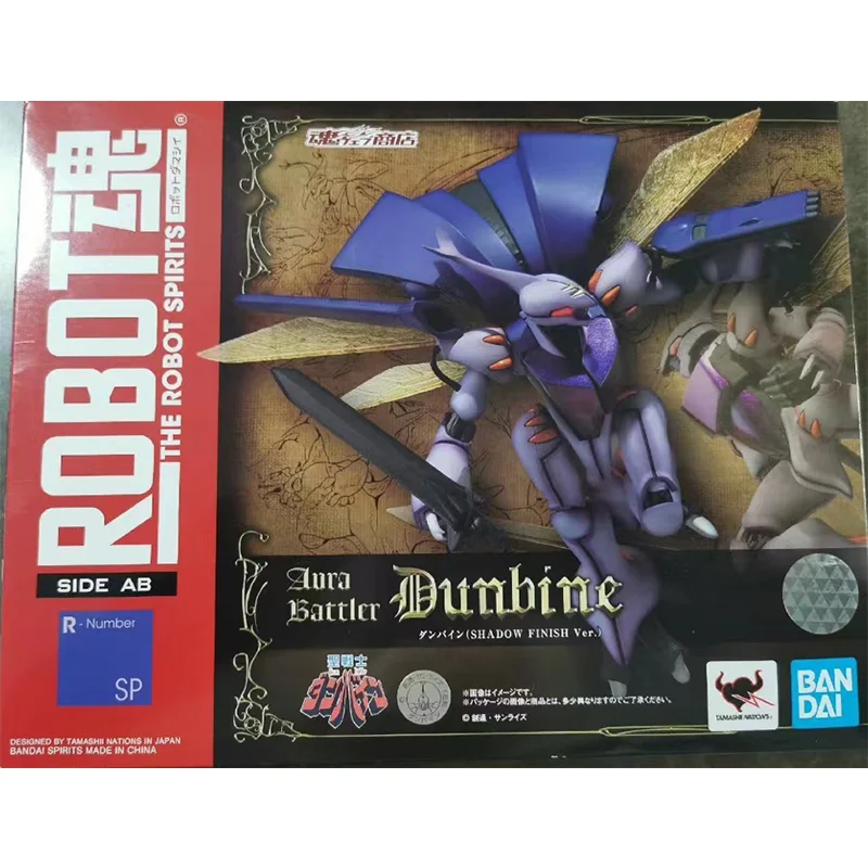 Original Genuine THE ROBOT SPIRITS Aura Battler Dunbine (SHADOW FINISH Ver.) Bandai Anime Model Toys Action Figure Gifts