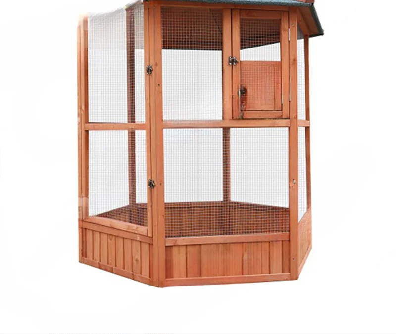 Chinese Fir Sustainable Wood Assembly Bird House Large Home Wooden Bird Cages Parrot Cage