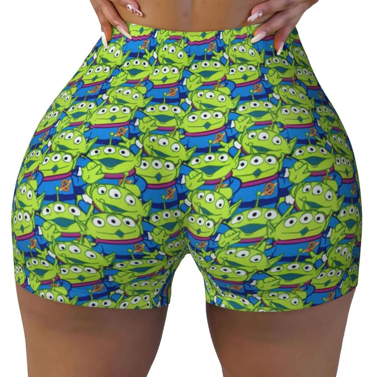 

Custom Toy Story Aliens Gym Running Volleyball Shorts Women's Workout Yoga Shorts