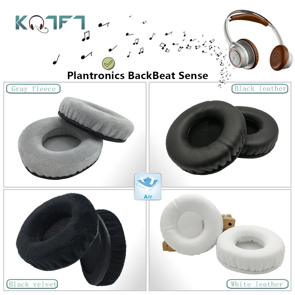 

KQTFT flannel 1 Pair of Replacement Ear Pads for Plantronics BackBeat Sense Headset EarPads Earmuff Cover Cushion Cups