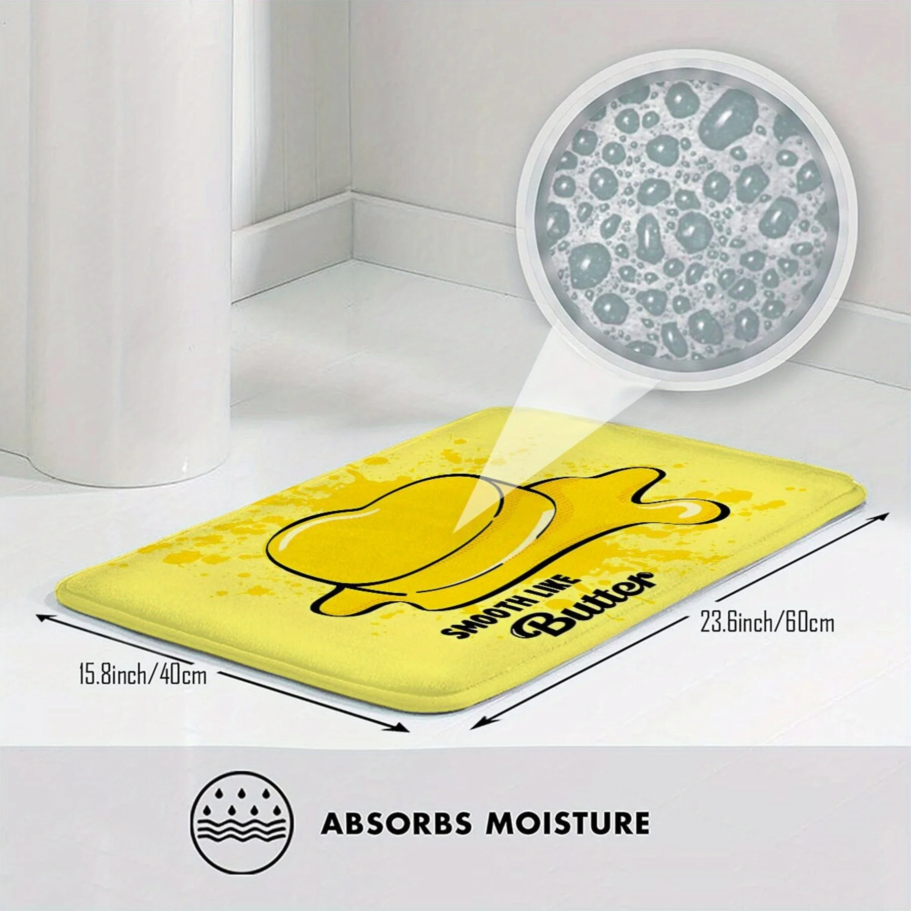 Decorative Cartoon Butter Print Doormat Rug for Bathroom Entrance Kitchen Mat House Door Mat Non Slip Welcome Mat Home Decor Gif