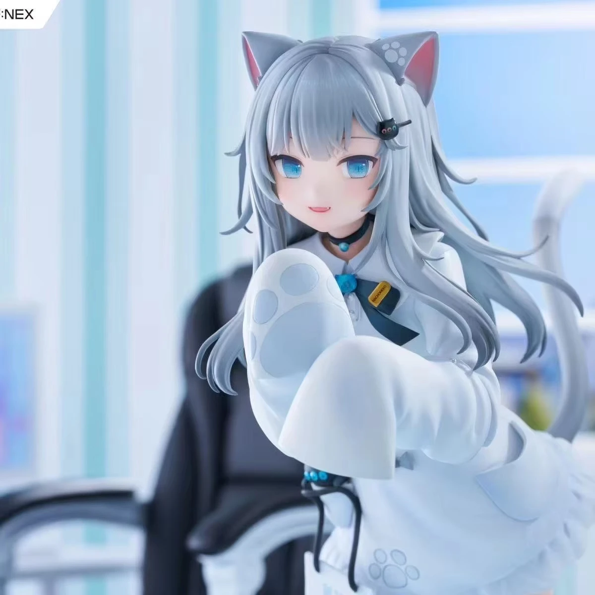 Cute Hand-made Ornaments Japanese-style Gancheng Cat Limited Edition Beautiful Girl GK Figures Trendy Toy Model Statue Ornaments