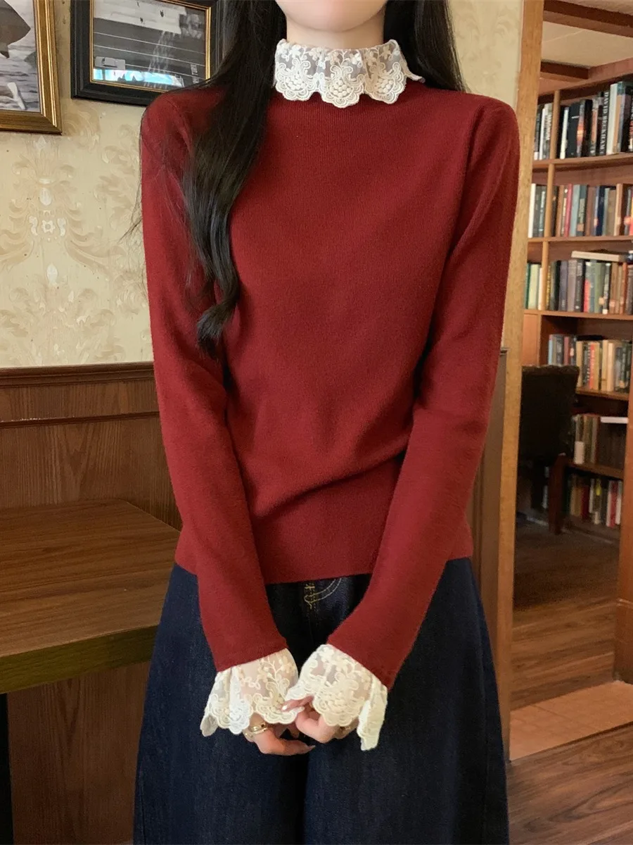 

Sweaters Jumpers Pullovers Women Grunge Gothic Twisted Back Semi-Fitted Coffee Sexy Date Feminine Pretty Cashmere Detail Autumn